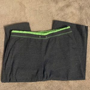 GW Gray and Green Athletic Workout Pants Size XL